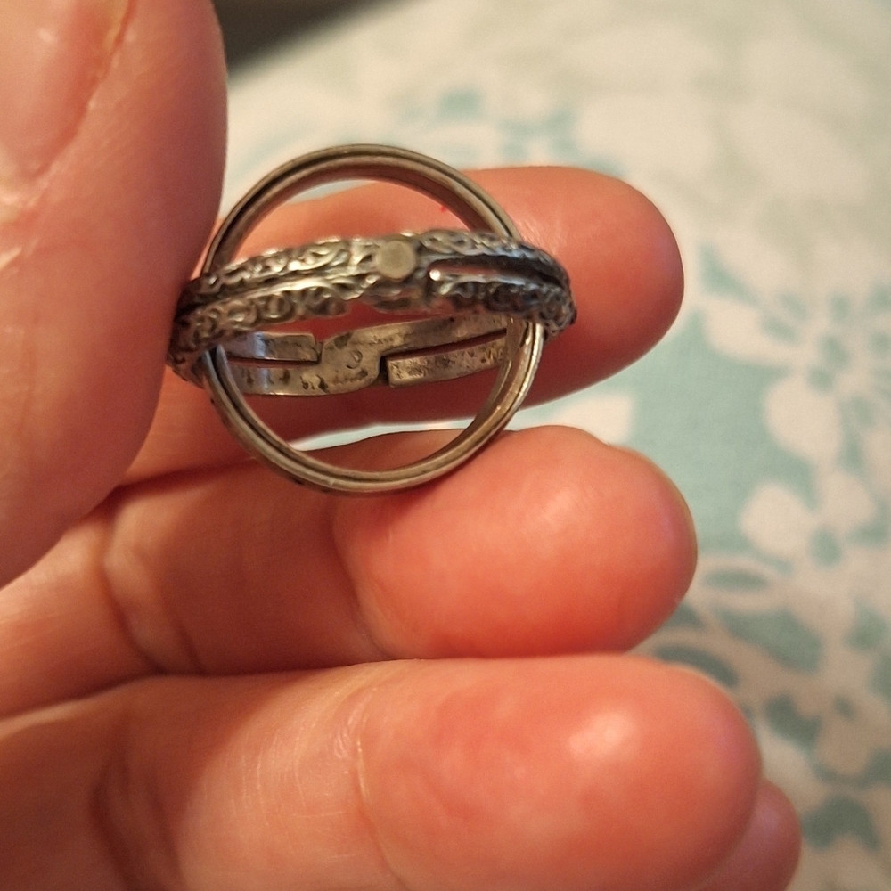 Rare 4 Interlocking Ring Set Size 5 Vintage Love Forever Signatures Inscribed - Picture 8 of 13